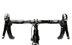 road bike handlebar carbon on white background