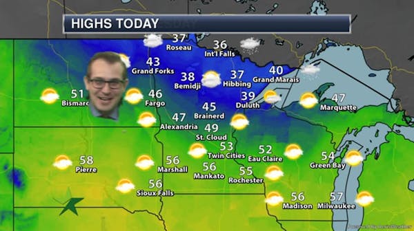 Afternoon forecast: Sunny, high of 52
