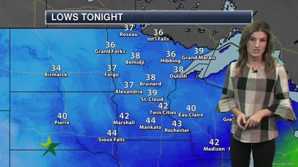 Evening forecast: Mostly clear, dropping into 30s