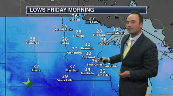 Evening forecast: Cloudy, mid-30s overnight