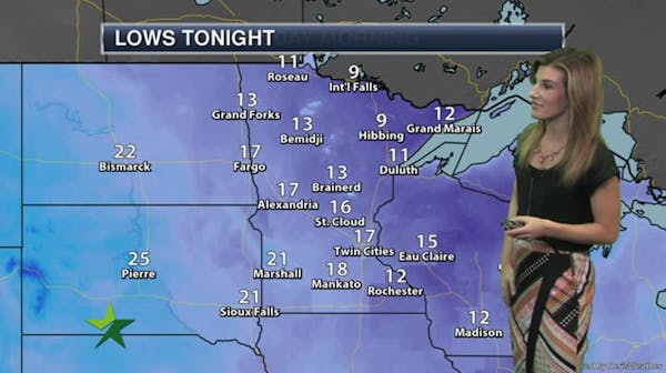 Evening forecast: Low of 16; clear and cold