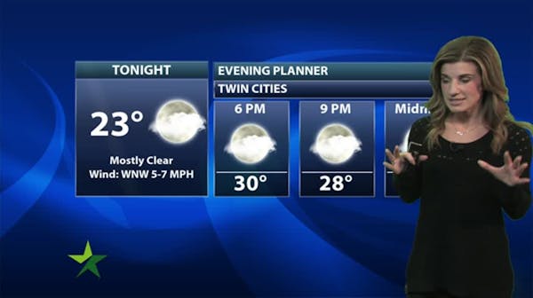 Evening forecast: Very cold, temps well below normal