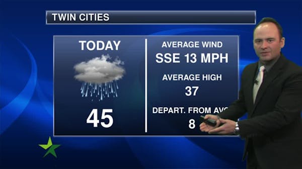 Morning forecast: Mild with occasional showers