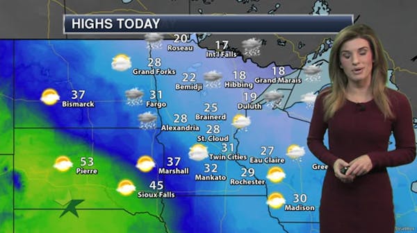 Afternoon forecast: Cloudy and cool, high 31