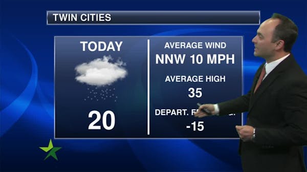 Morning forecast: Flurries early, some sun, high of 21