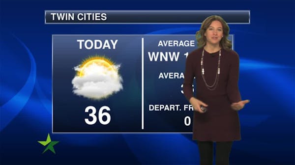 Evening forecast: Low of 23; mostly cloudy and colder