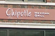 The sign on the Chipotle restaurant on Grand Avenue in St. Paul.