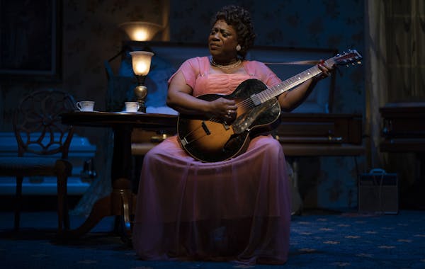 Jamecia Bennett learned to play guitar for her role as Rosetta Tharpe in “Marie and Rosetta” at Park Square Theatre in St. Paul.
