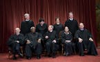 The justices of the U.S. Supreme Court gathered for a group portrait in Washington, Nov. 30, 2018. Front row, from left: Associate Justice Stephen Bre