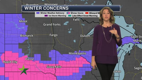 Forecast: Snow moving through Minnesota