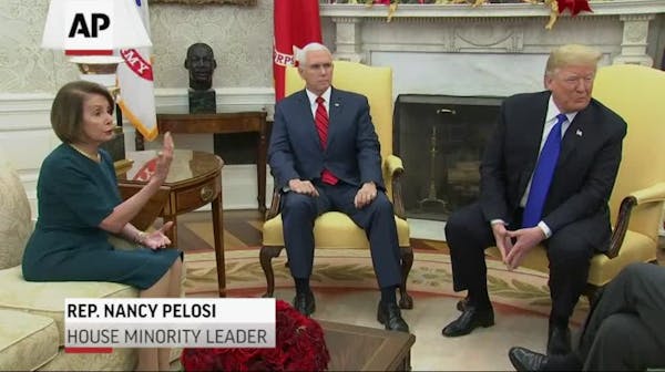 Trump, Pelosi, Schumer spar in Oval Office
