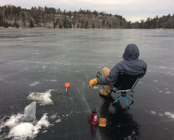 Early-season fishing in the Boundary Waters Canoe Area Wilderness can be beautiful on new ice. But such outings require precautions, such as ice picks