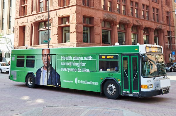 UnitedHealthcare bus ad.