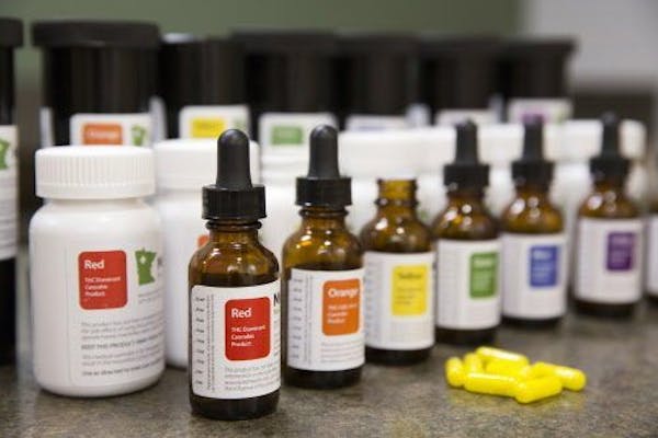 The different formulations of cannabis that were dispensed at Minnesota Medical Solutions, the state's first medical marijuana dispensary in 2015.