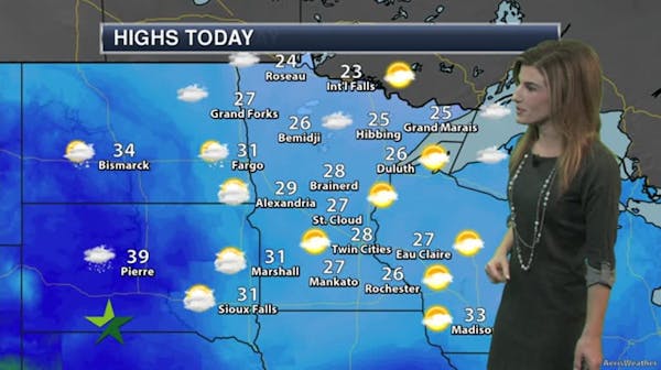 Afternoon forecast: Mostly cloudy, high 28
