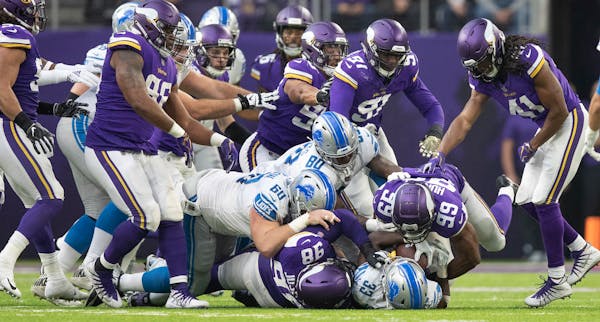 At its best, the Vikings front four can be a disruptive bunch, as Lions running back Kerryon Johnson found out last month when he was tackled for no g