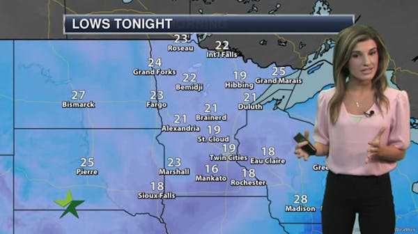 Evening forecast: Low of 19; clearing skies