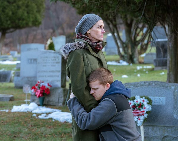 Oscar nominee Lucas Hedges plays a struggling young addict and Julia Roberts his mistrustful mother in “Ben Is Back.”