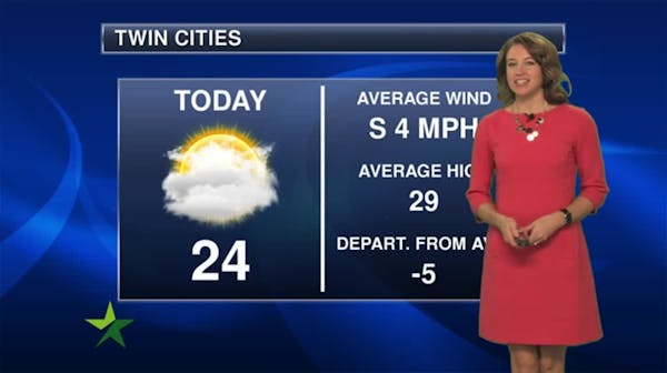 Forecast: Mostly cloudy, high 24