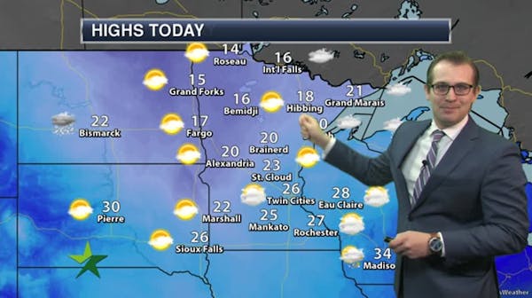 Morning forecast: Partly cloudy, high of 27