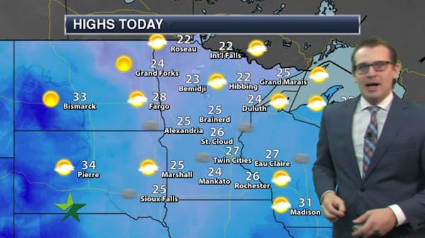 Morning forecast: Mostly sunny, high of 27