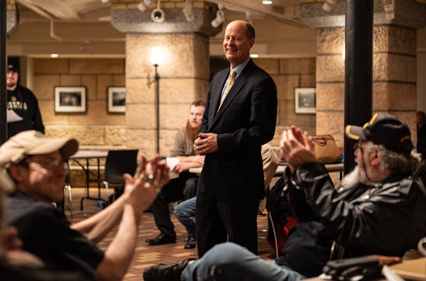 Senate Majority Leader Paul Gazelka met in January with members of the Minnesota Gun Owners Caucus. Residents in Gazelka's district, which has a stron