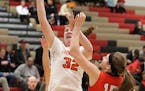Sophomore center Sophie Hart scored two of her game-high 18 points for Farmington against Shakopee on Friday night.
