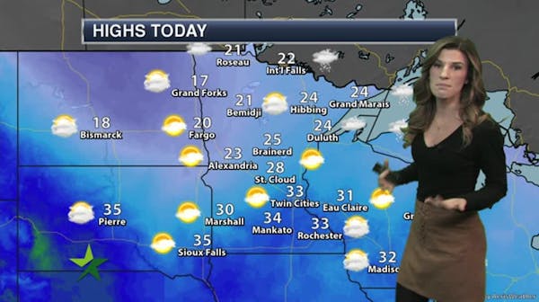 Afternoon forecast: Warming up to a high of 33