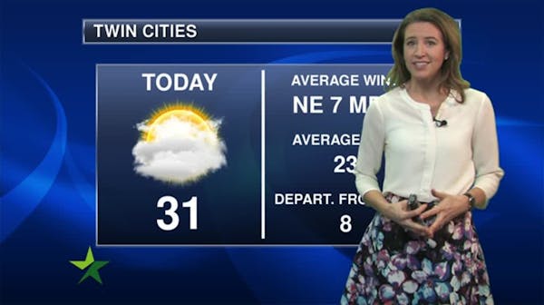 Morning forecast: Mostly cloudy, high 31