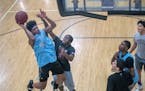 Minnesota Preparatory Academy students practiced Wednesday, January 9, 2019 in Minneapolis, MN. The school is a newly-formed basketball-based prep sch