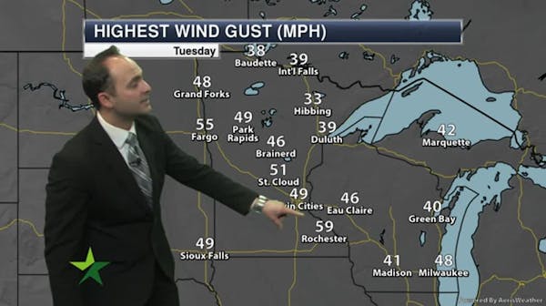 Morning forecast: Mid-teens for a high and breezy