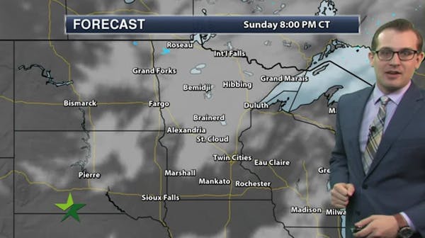 Evening forecast: Cloudy, fresh dusting Up North
