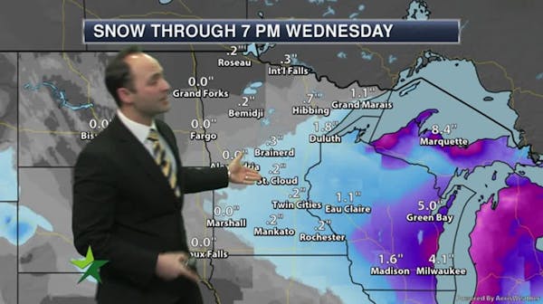 Morning forecast: Snow tapers, temperature plunges
