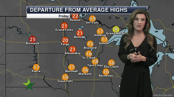 Evening forecast: Low of 29; freezing fog possible late