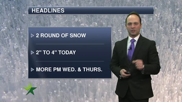 Morning forecast: Week's part one of snow; 3-5" likely