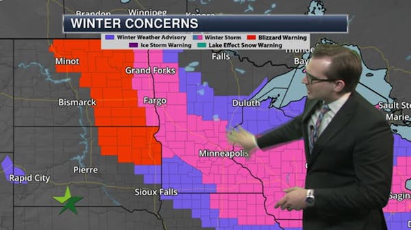 Storm forecast: Winter storm warning for much of Twin Cities