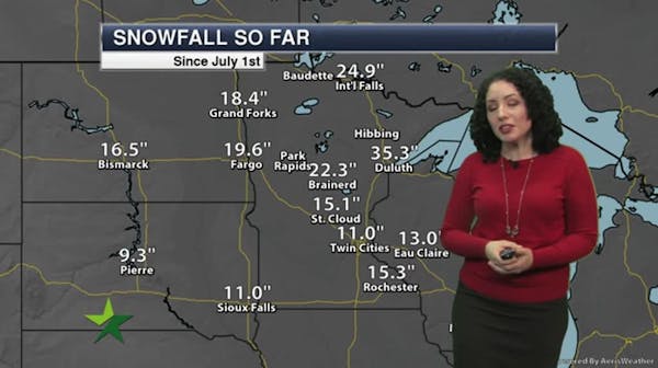 Evening forecast: Lows in low 20s, no snow in sight