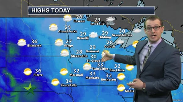 Forecast: Cloudy, high in low 30s