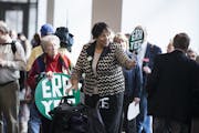 In 2016, Equal Rights Amendment supporters rallied outside the Minnesota Senate chambers on the first day of the legislative session.
