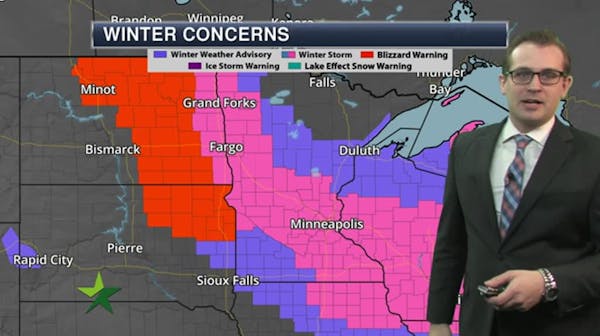 Forecast: 4-8" of snow starting late afternoon, high of 8