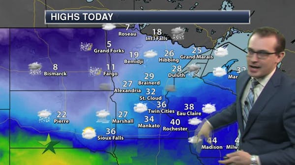 Overnight forecast: Freezing rain, chilly air move in