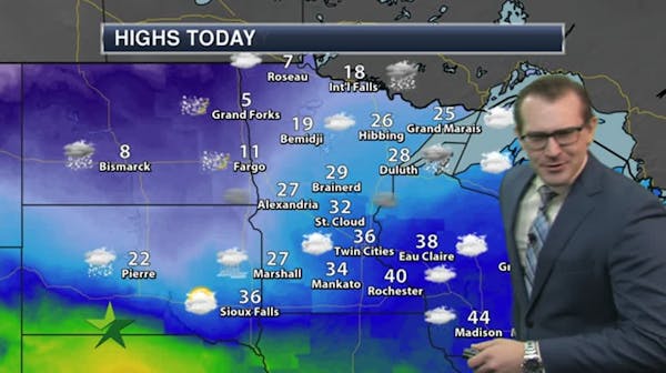 Afternoon forecast: Cloudy, high on mid-30s