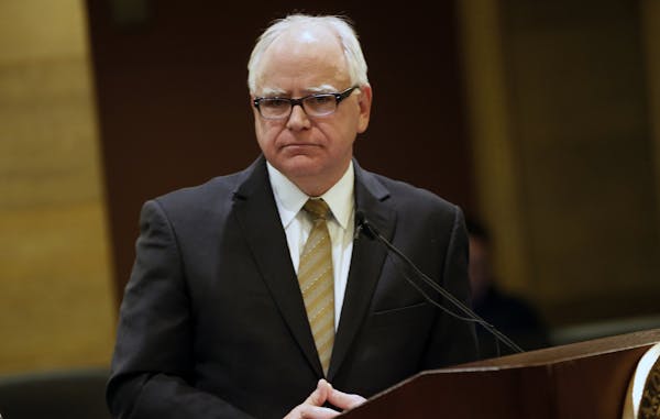 Gov. Tim Walz, shown in December, announced a plan Tuesday to ease the impacts of the federal government shutdown in Minnesota.