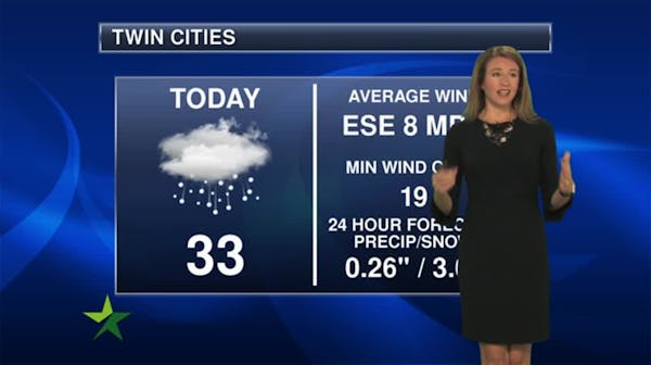 Morning forecast: WIntry mix today, high 33; snow, wind tonight