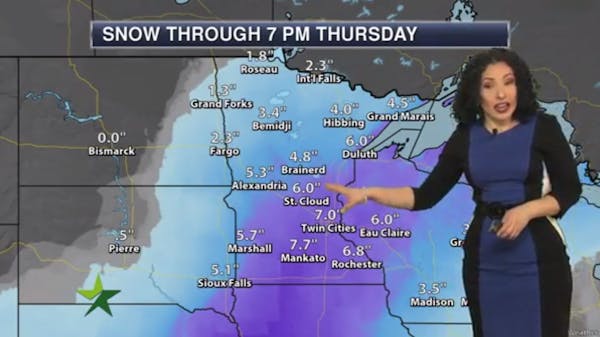 Afternoon forecast: Sunny; snow moves in overnight