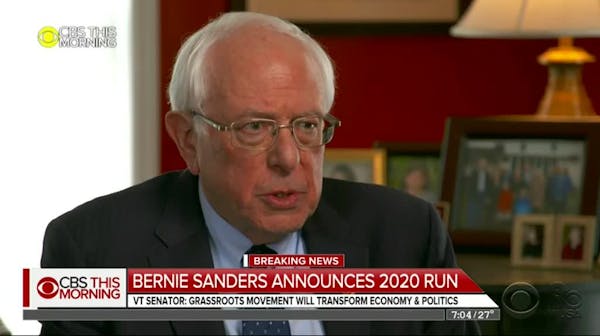 Sanders announces 2020 presidential bid