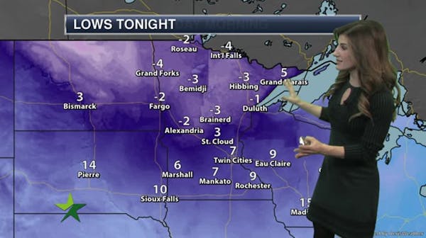Evening forecast: Low of 8; high winds continue with cold