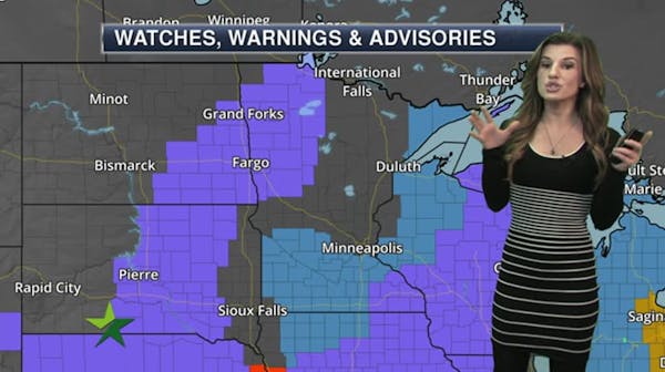 Evening forecast: Low of 25; periods of snow add up to an inch or two
