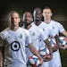 From front to back: Loons midfielder Ozzie Alonso, defender Romain Metanire, defender Ike Opara and midfielder Jan Gregus. ] brian.peterson@startribun