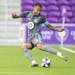 Minnesota United defender Francisco Calvo (5) passed the ball during the first half of the team’s friendly against New York City FC on Feb. 20 in Or